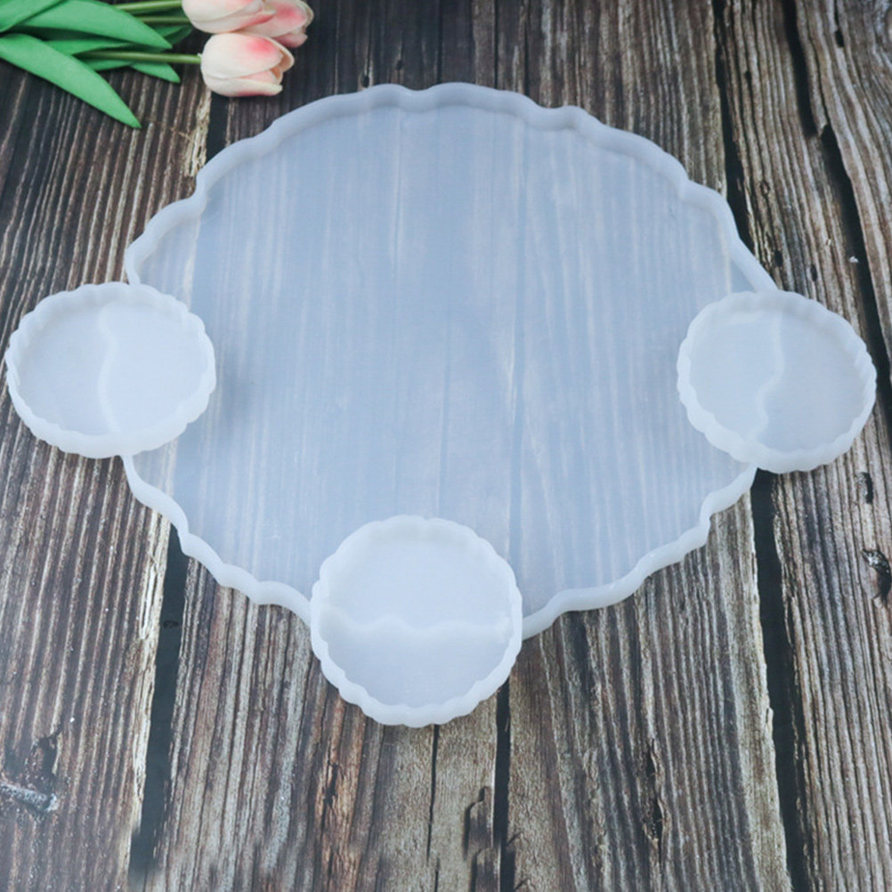 Serving Tray Mold - 2Pcs Crystal Resin Silicone Tray Mold