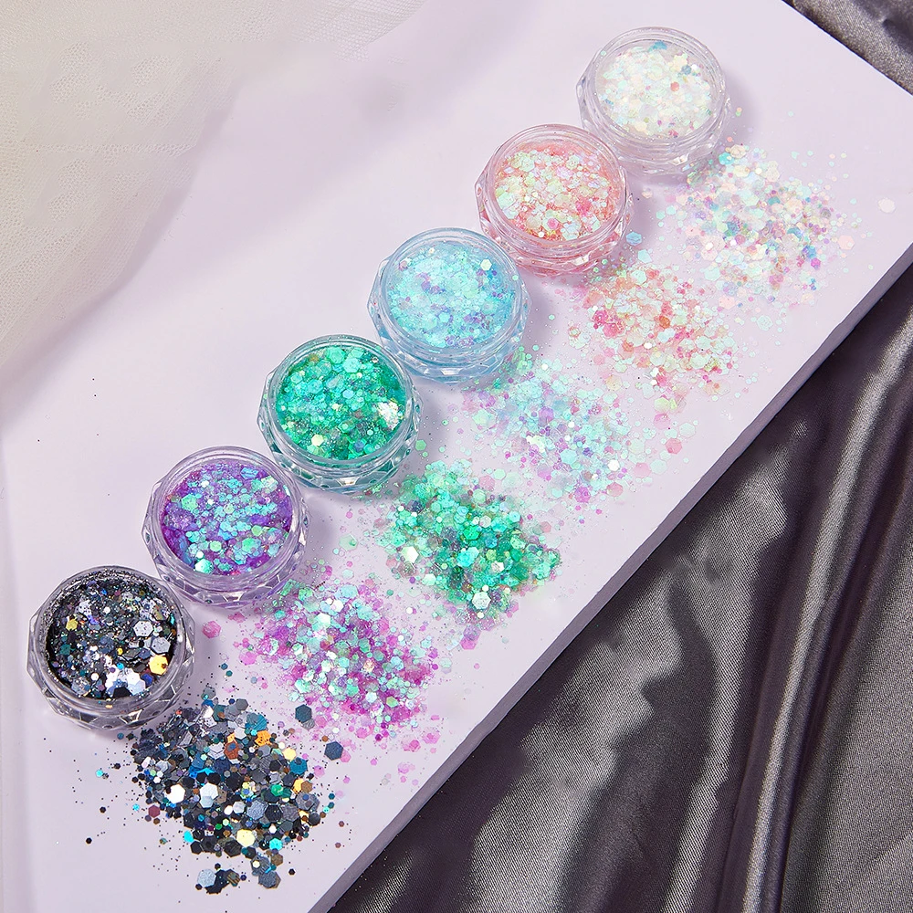 6Colors/Set Resin Sparkling Se - Resin Glitter Pack 评论和价格