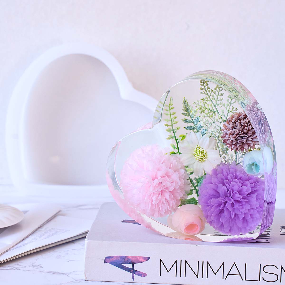 Large Love Silicone Mold DIY H - Flower Preservation Resin 评论和价格