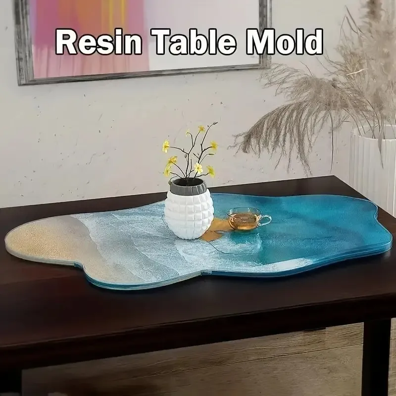 2026-Large 61cm Irregular Tray - Resin Ocean Wave Mold 评论和价格
