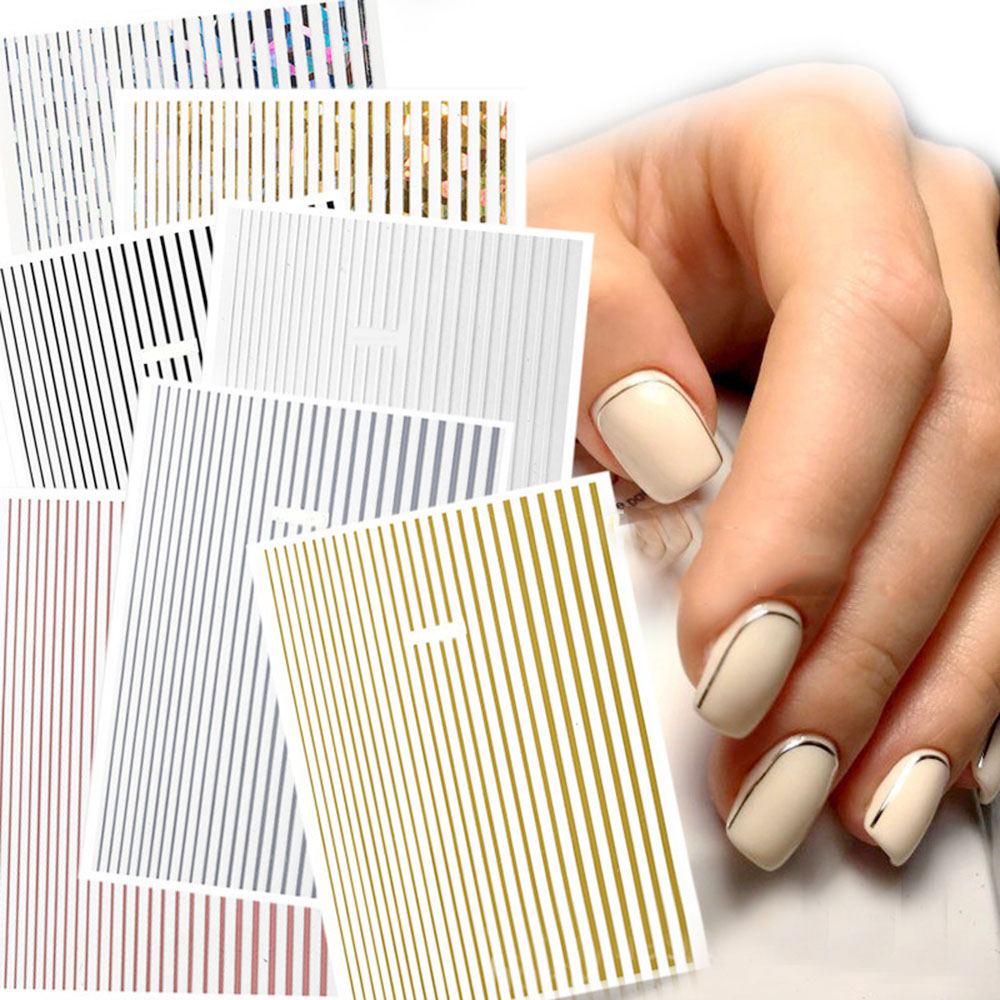 1 Sheet 3D Gold Silver Lines S - Gold Foil Flakes 评论和价格