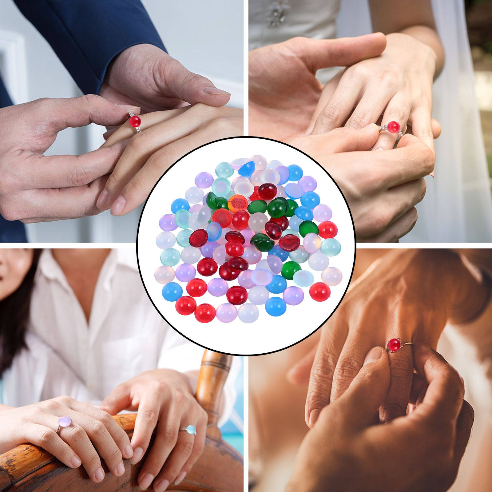 100Pcs Excellent Imitation Opa - Resin Craft Material 评论和价格