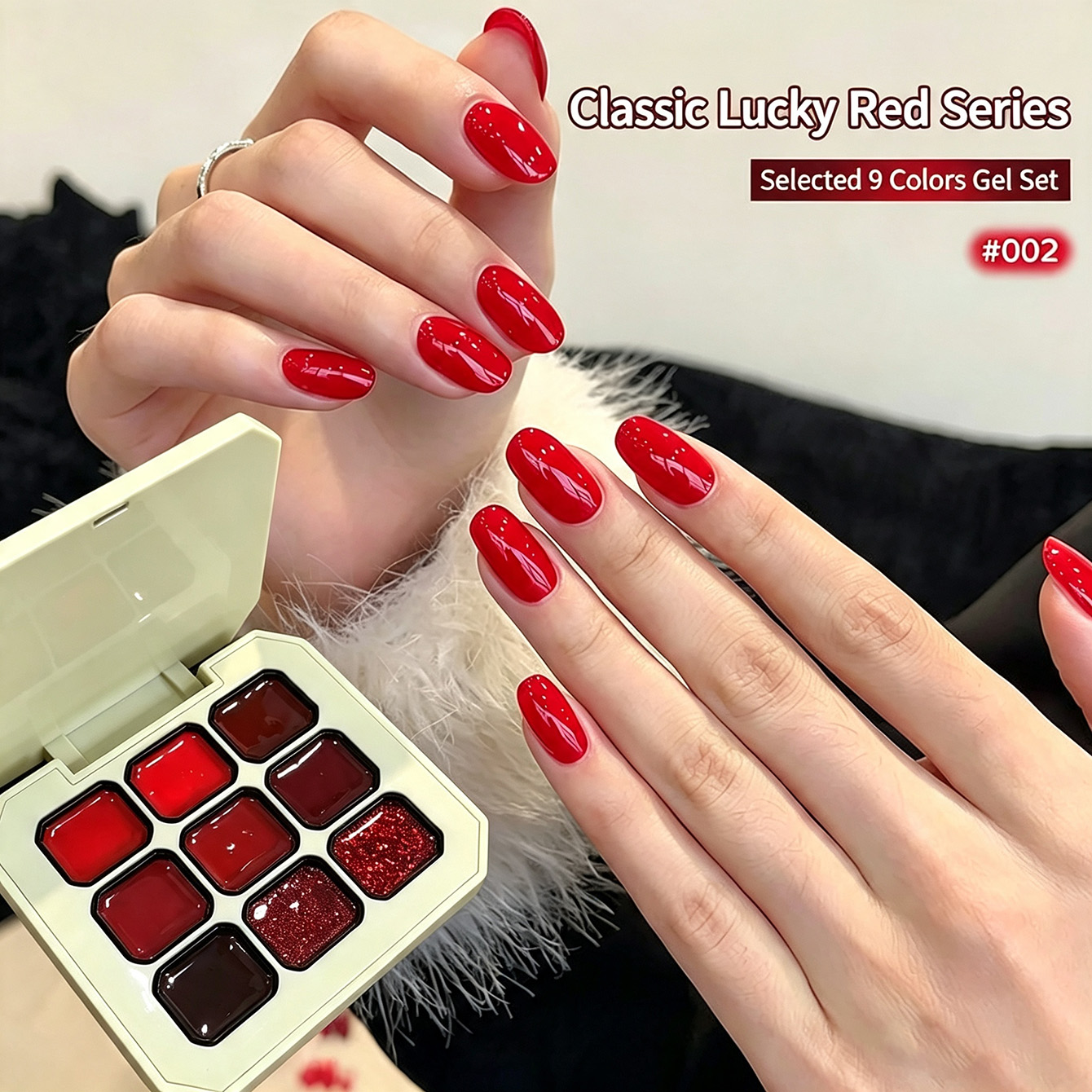 9 Colors Classic Red Solid Nai - Resin Glitter Pack 评论和价格