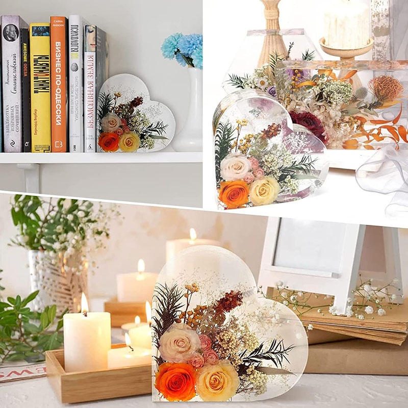 Large Heart Epoxy Resin Mold F - Flower Preservation Resin 评论和价格