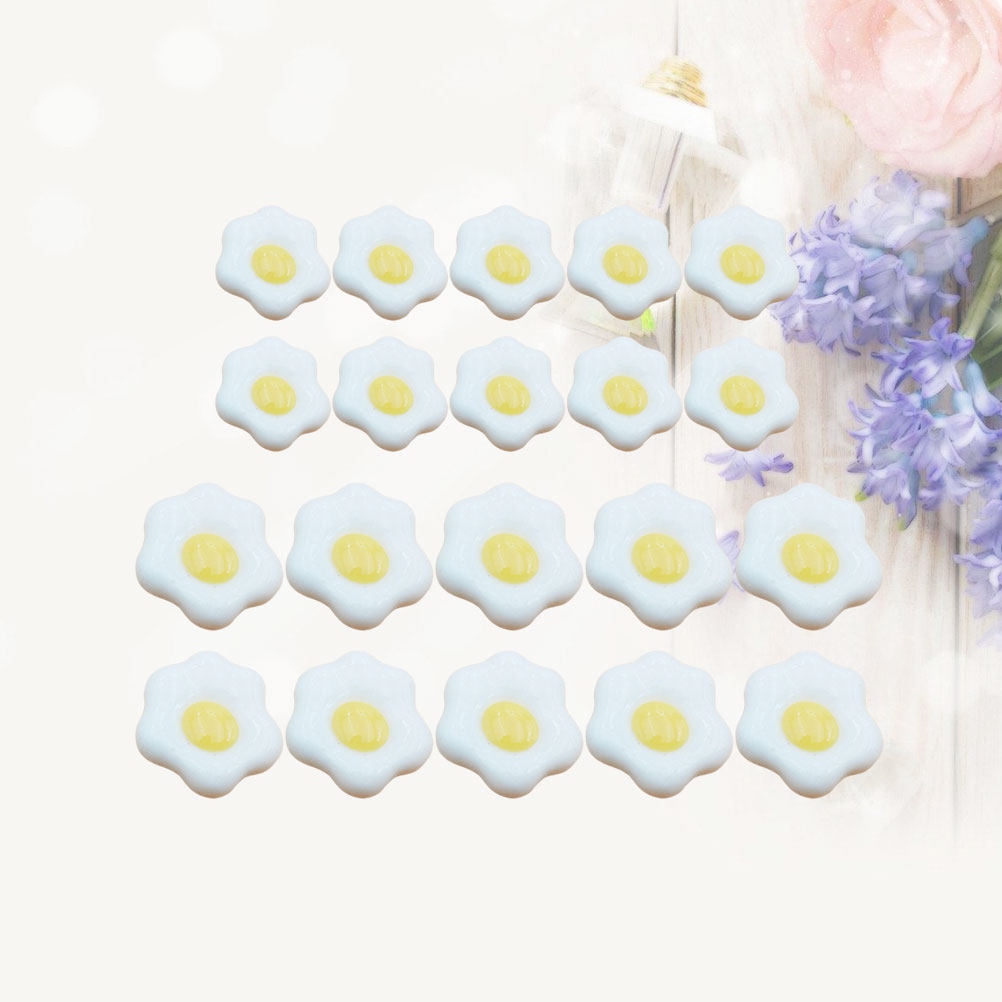 20Pcs Simulated Fried Egg Resi - Resin Craft Material 评论和价格