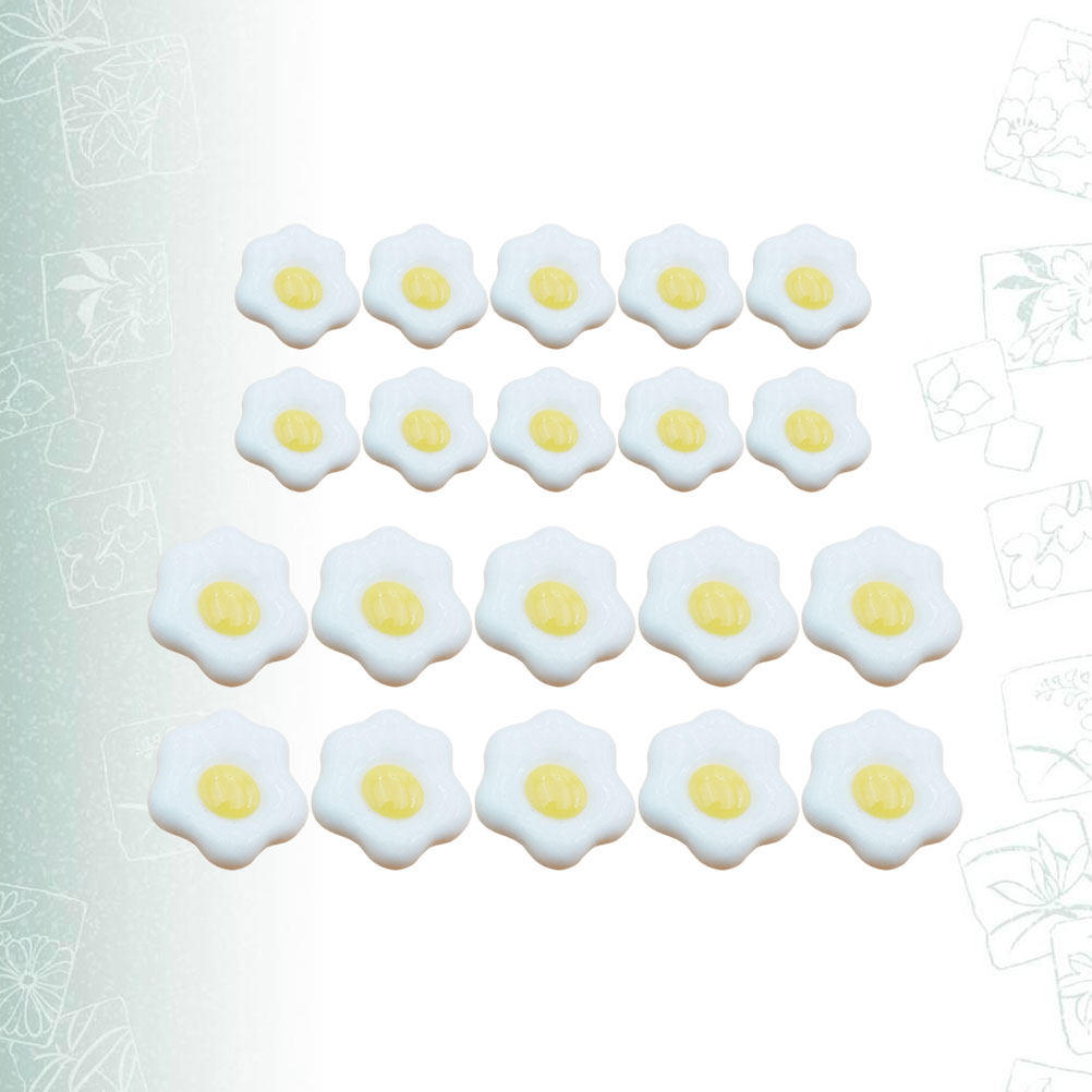 20Pcs Simulated Fried Egg Resi - Resin Craft Material 评论和价格