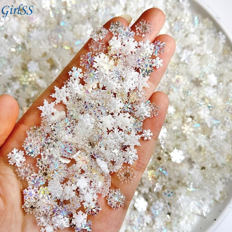 1Set Assorted White Glittering - Resin Glitter Pack 评论和价格
