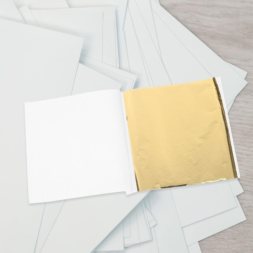 200Pcs Gold Leaf Sheets Imitat - Gold Foil Flakes 评论和价格