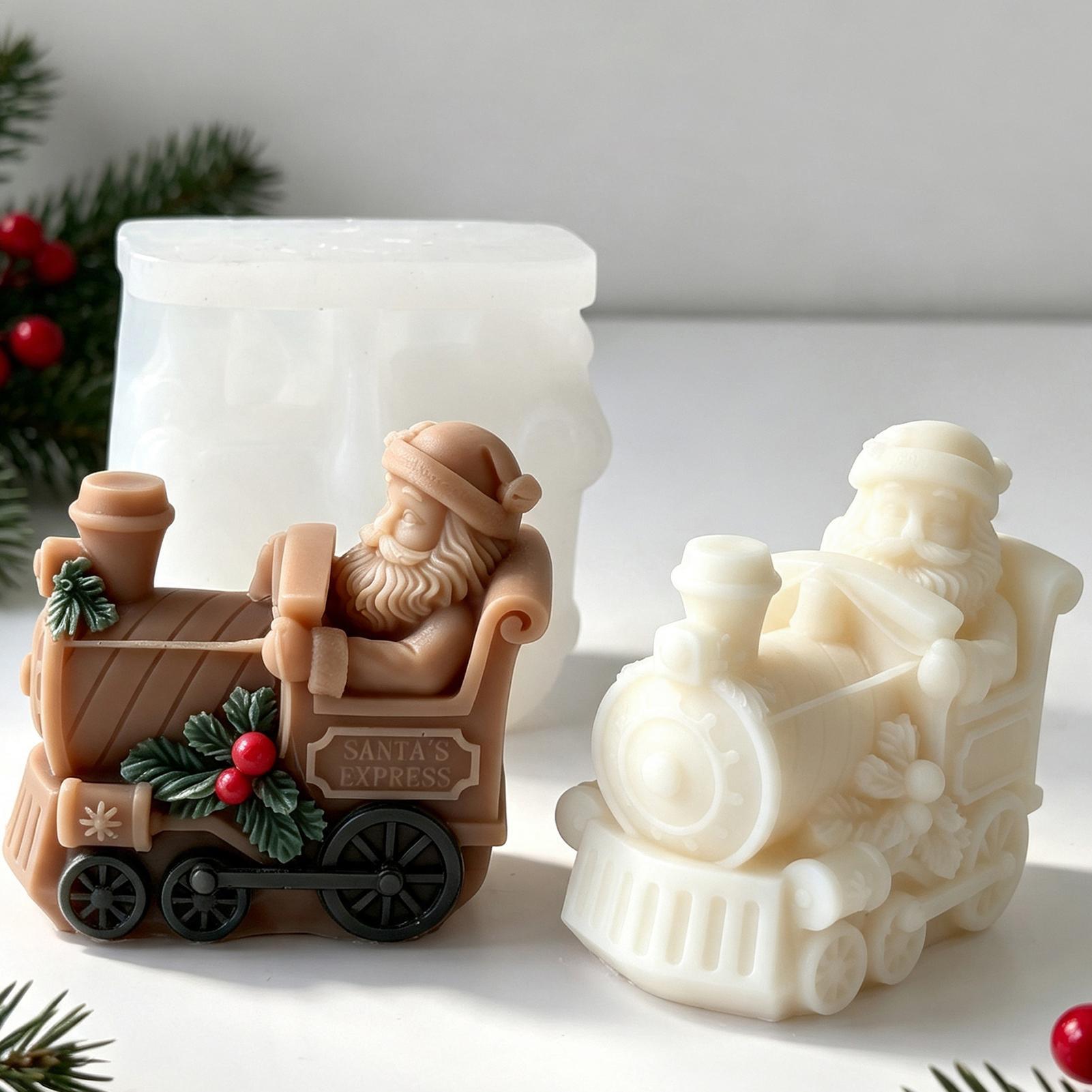Christmas Candle Mold Train Sh - Resin Craft For Beginners 评论和价格