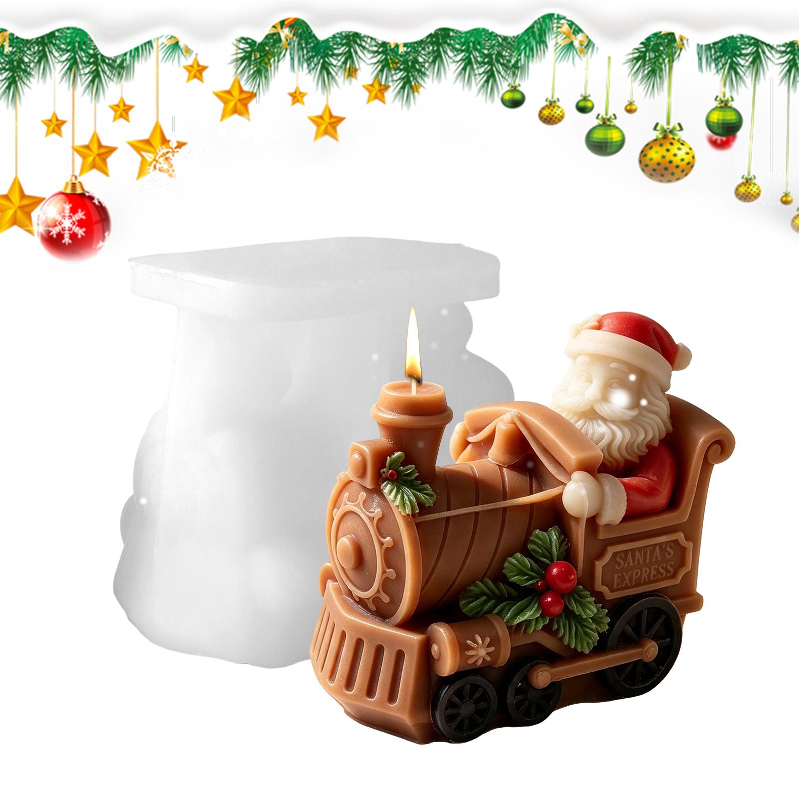 Christmas Candle Mold Train Sh - Resin Craft For Beginners 评论和价格