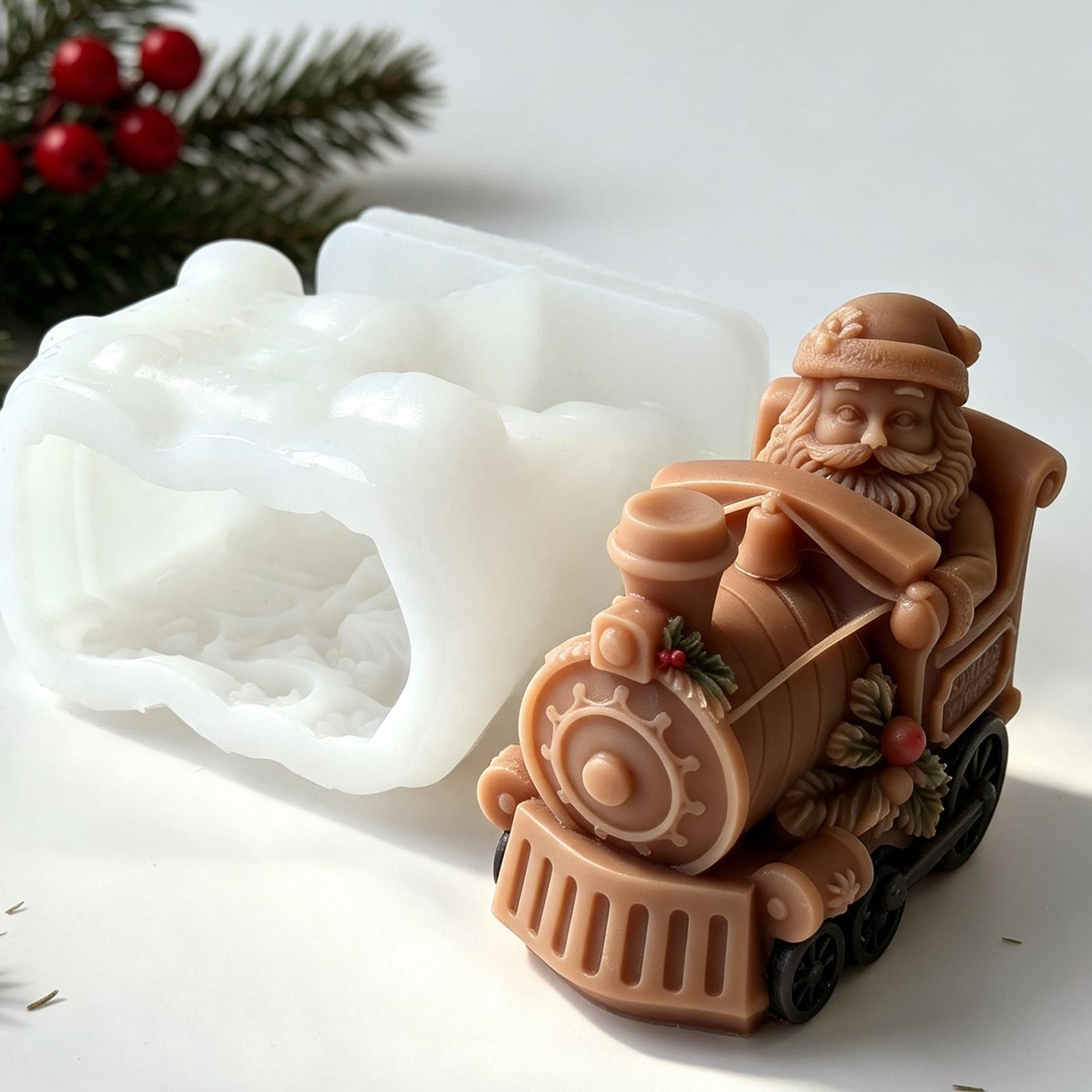 Christmas Candle Mold Train Sh - Resin Craft For Beginners 评论和价格