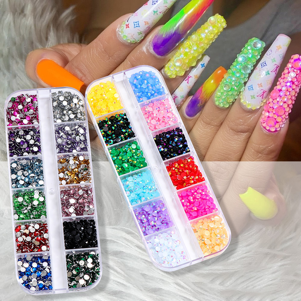 2400pcs 2mm AB Jelly Rhineston - Resin Glitter Pack 评论和价格