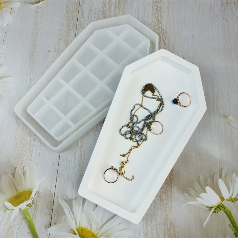 Halloween Coffin Resin Mold Tr - Serving Tray Mold 评论和价格